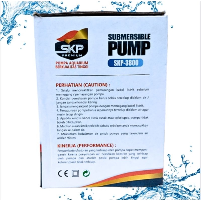 Pompa kolam aquarium submersible pump SKP 3800