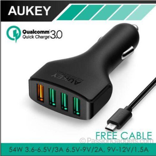AUKEY Ports USB Mini Quick Charger Fast Car Charger