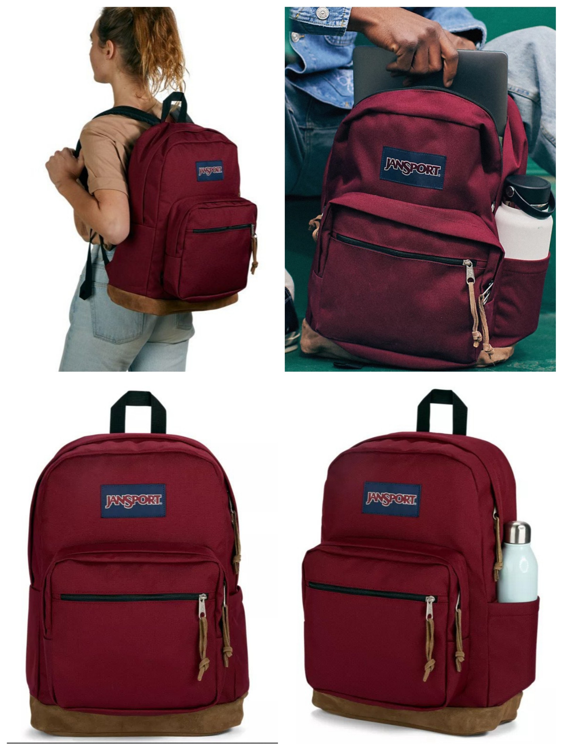 Balo JANSPORT - RIGHT PACK BACKPACK - JS0A4QVA - RUSSET RED thumbnail