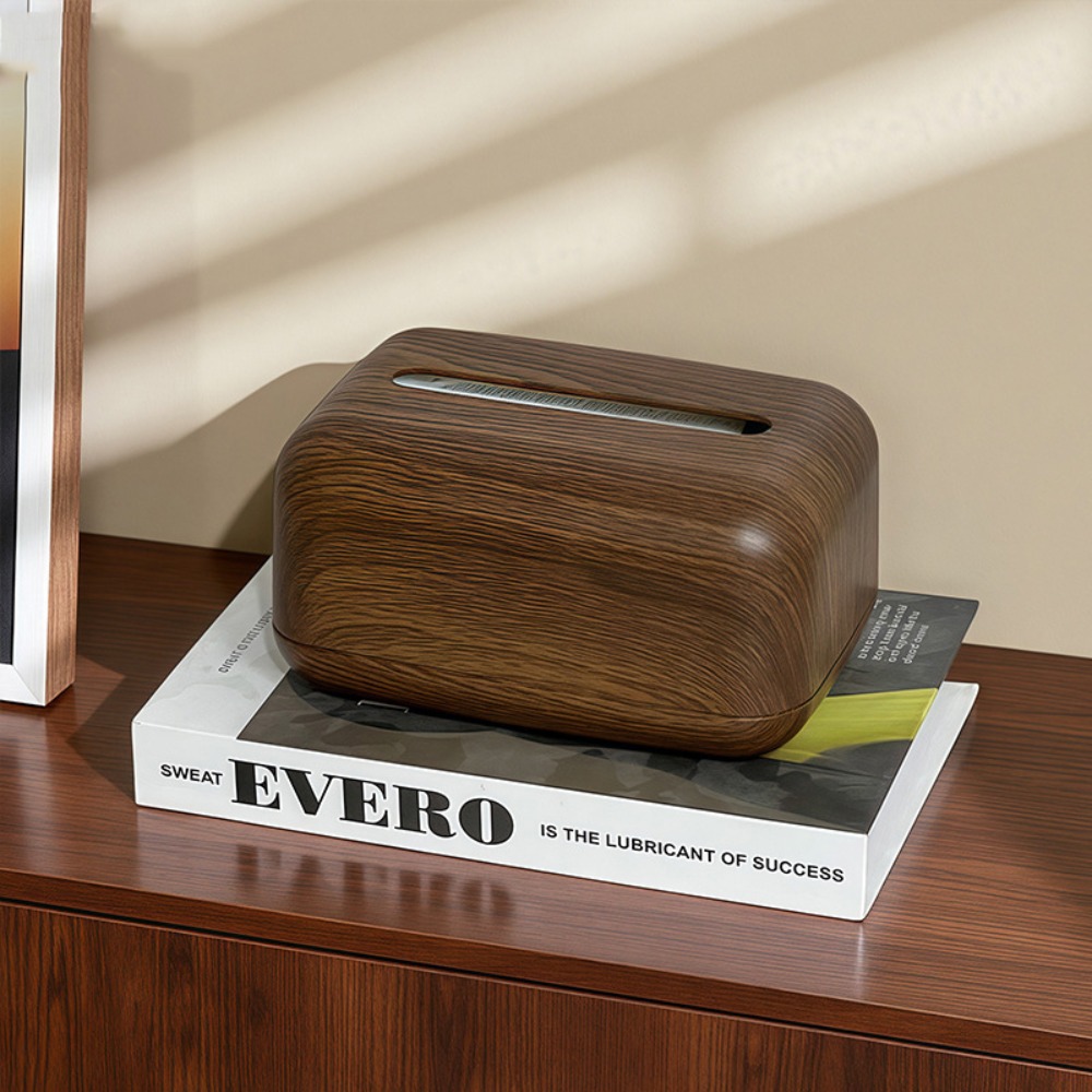 Extraction Box Style Imitation Wood Grain Tissue Box Multi-functional ...