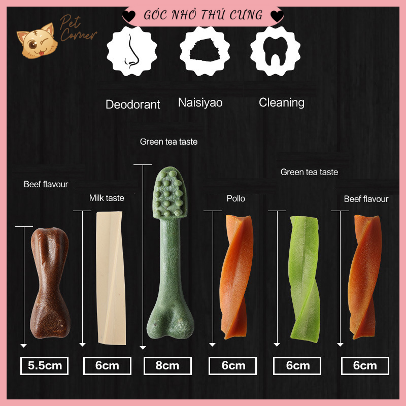 [CAO CẤP] Xương gặm làm sạch răng cho chó Hello Joy gói 800gr