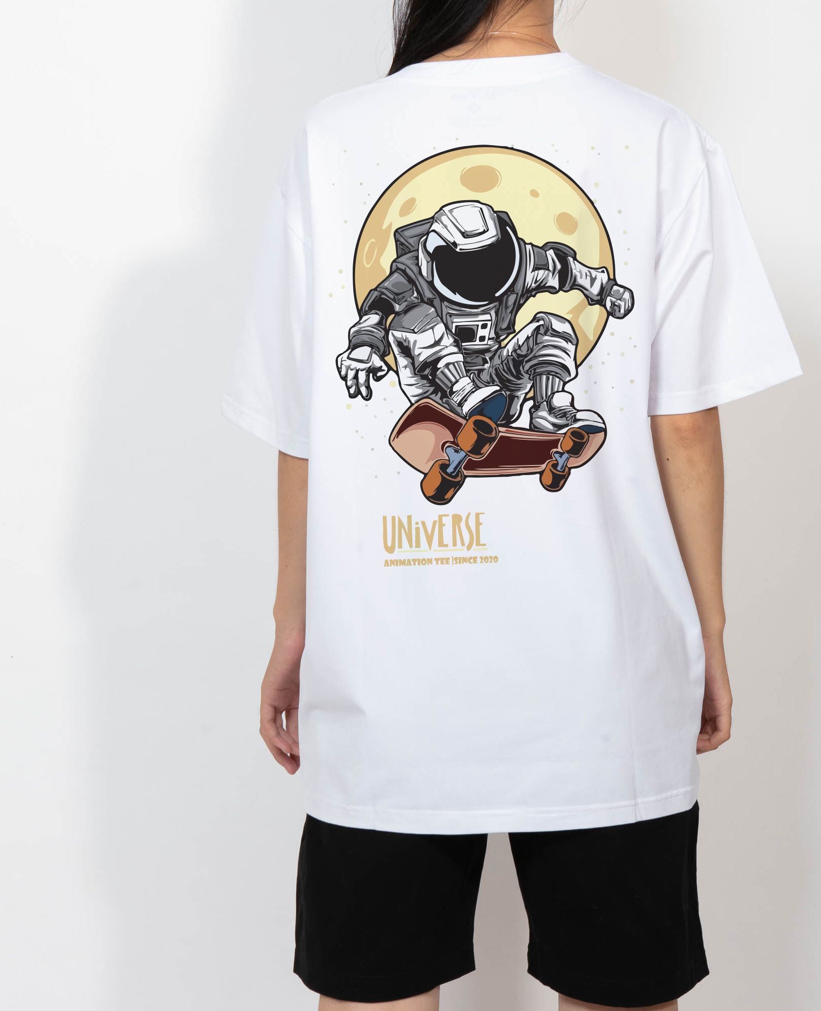 [ANI TEE] Áo Thun Cotton 100% Cực Chất Phi Hành Gia Lướt Ván Universe