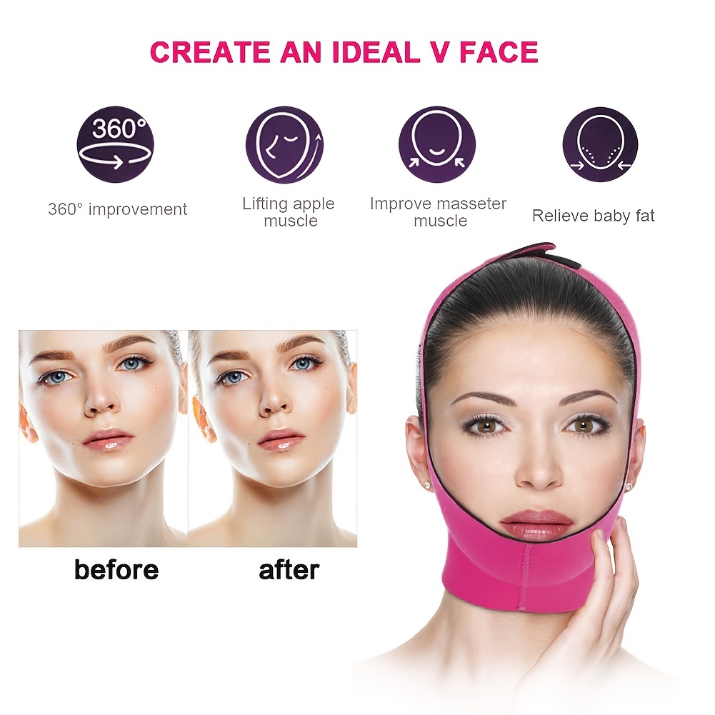 Ranggense Profesional Reusable V Line lifting Mask Facial Slimming Strap - Double Chin Reducer - Chin Up Mask Face Lifting Belt - V Shaped Slimming Fa. 
