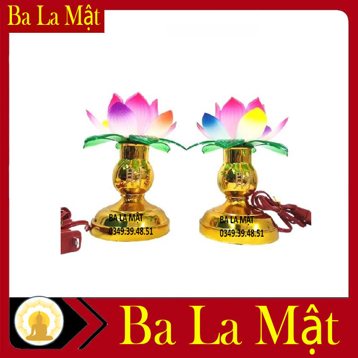 Đèn Hoa Sen Để Bàn Thờ Bằng Nhựa ( Ba La Mật Shop )