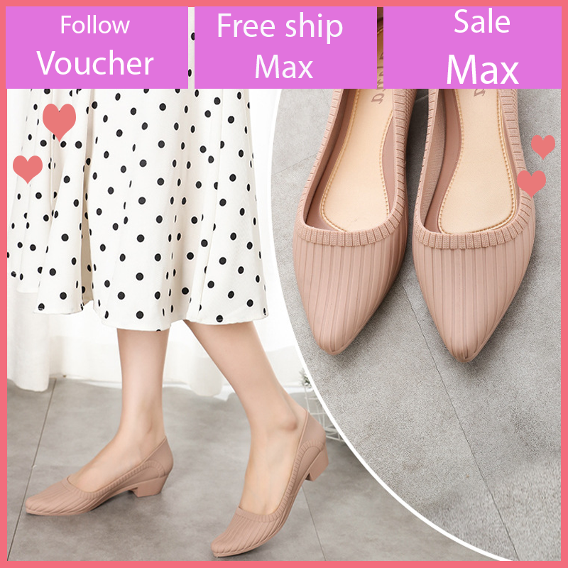 Giày nhựa đi mưa nữ Alina 3p dáng công sở V291