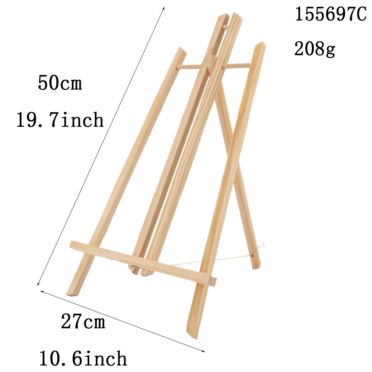 SOBY PH 30/40/50CM Tabletop Display Artist Easel Stand, Art Craft Painting Easel, Wooden Easel
