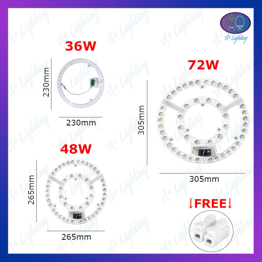 48W/72W LED กลมแม่เหล็กโมดูลหลอดไฟวงกลมเปลี่ยนโคมไฟเพดานแม่เหล็ก