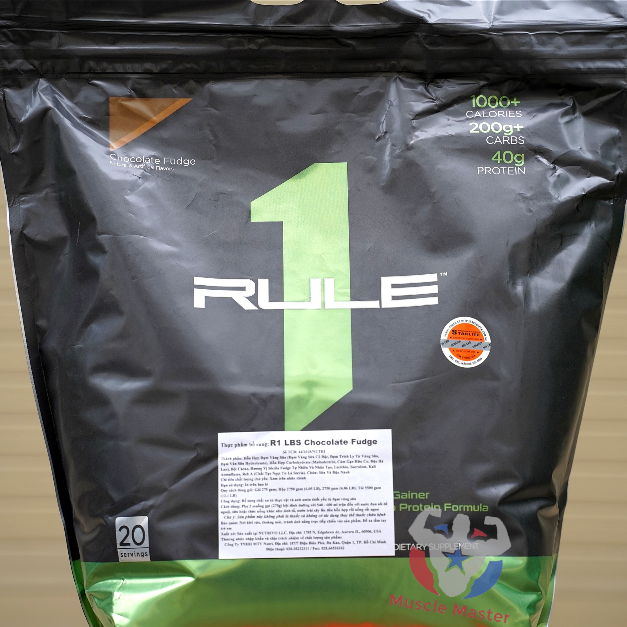 [HCM]Thực Phẩm Bổ Sung Dinh Dưỡng Rule 1 Mass LBS 5.4Kg (12Lbs)