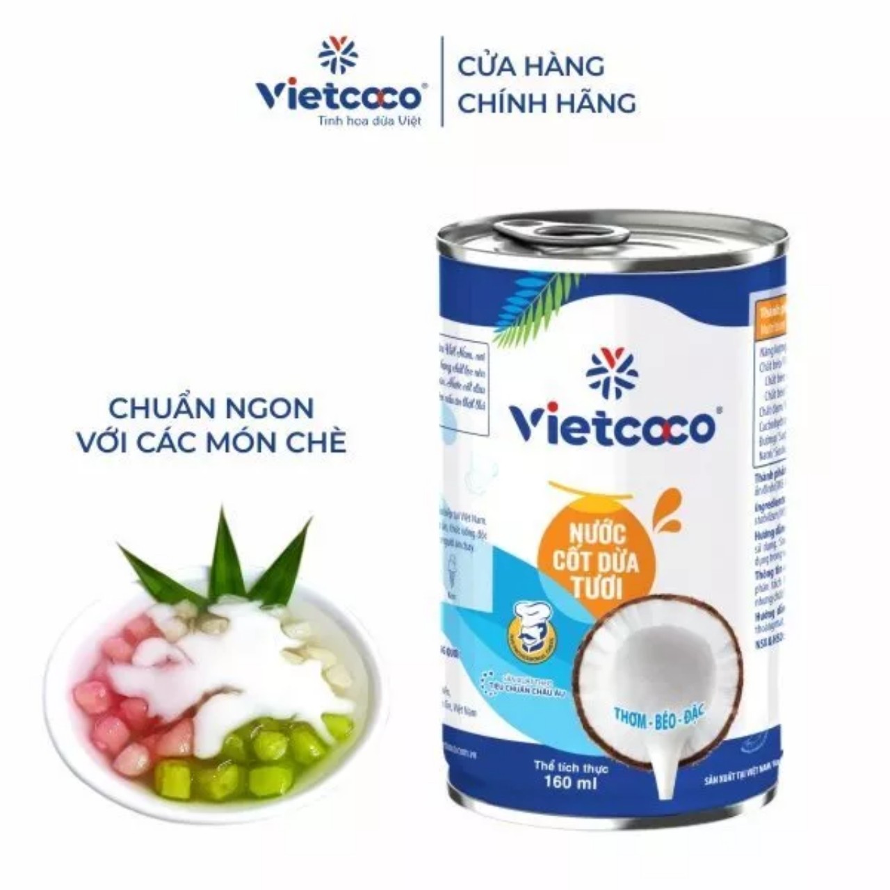Nước cốt dừa tươi VIETCOCO thơm ngậy - Lon 400ml Dung Dịch Sữa Đồng Nhất