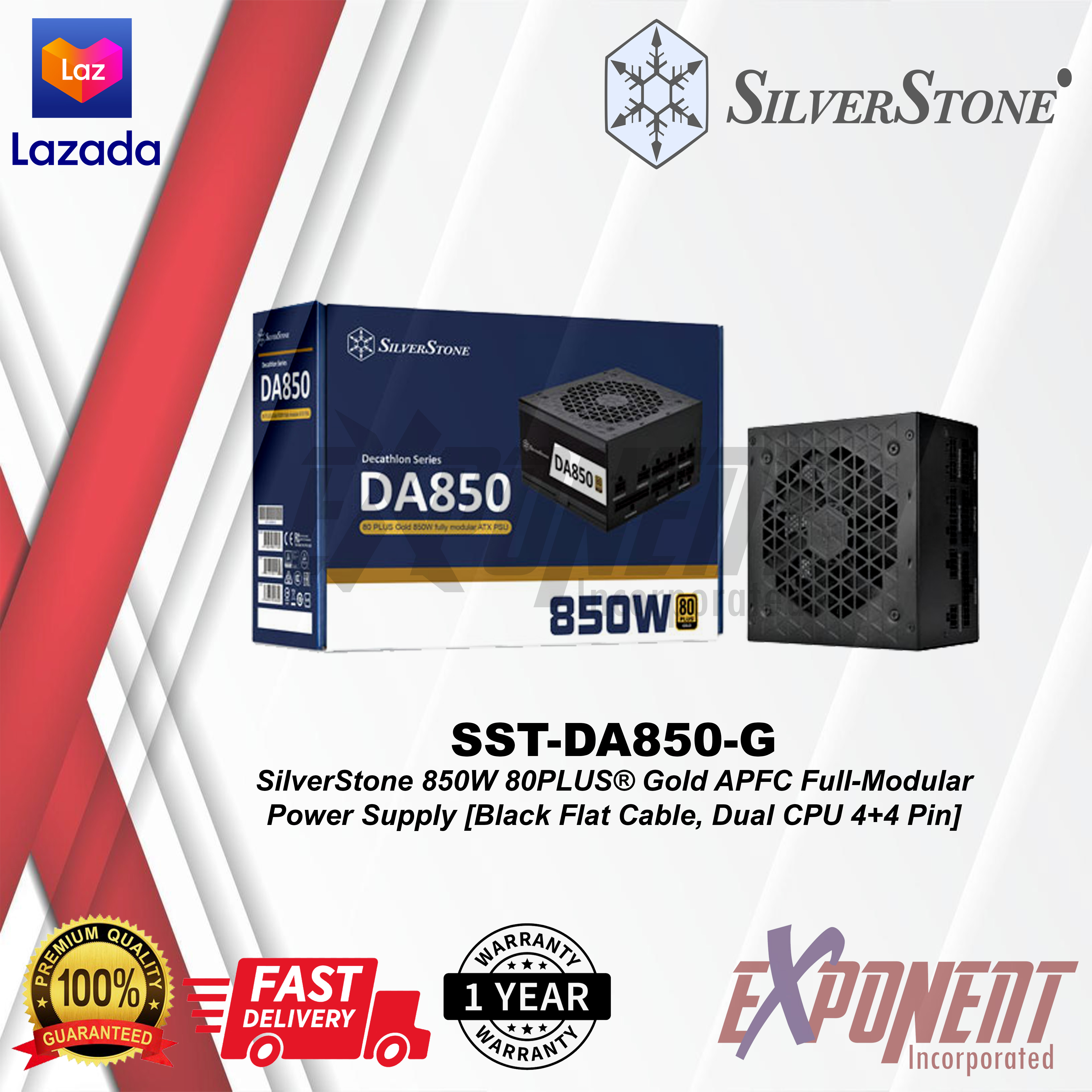 SilverStone ATX電源 850W SST-DA850-G① - PCパーツ