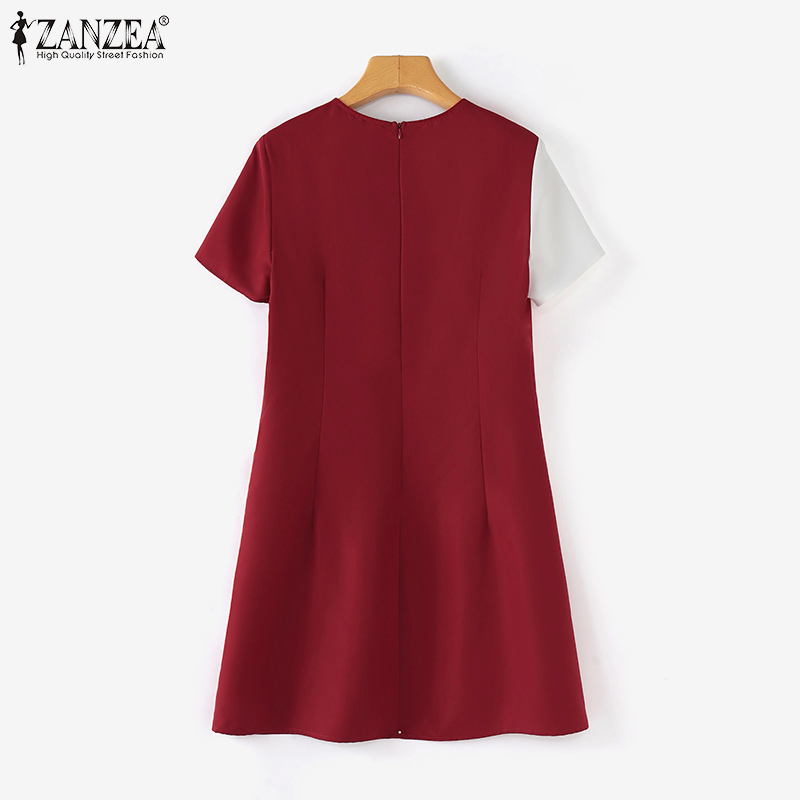 ZANZEA%20Korean%20Style%20Women's%20Dresses%20Fashion%20Casual%20Short%20Sleeve%20O-Neck%20Party%20Prom%20Kleid%20Loose%20A-Line%20Dress%20-%20Image%207