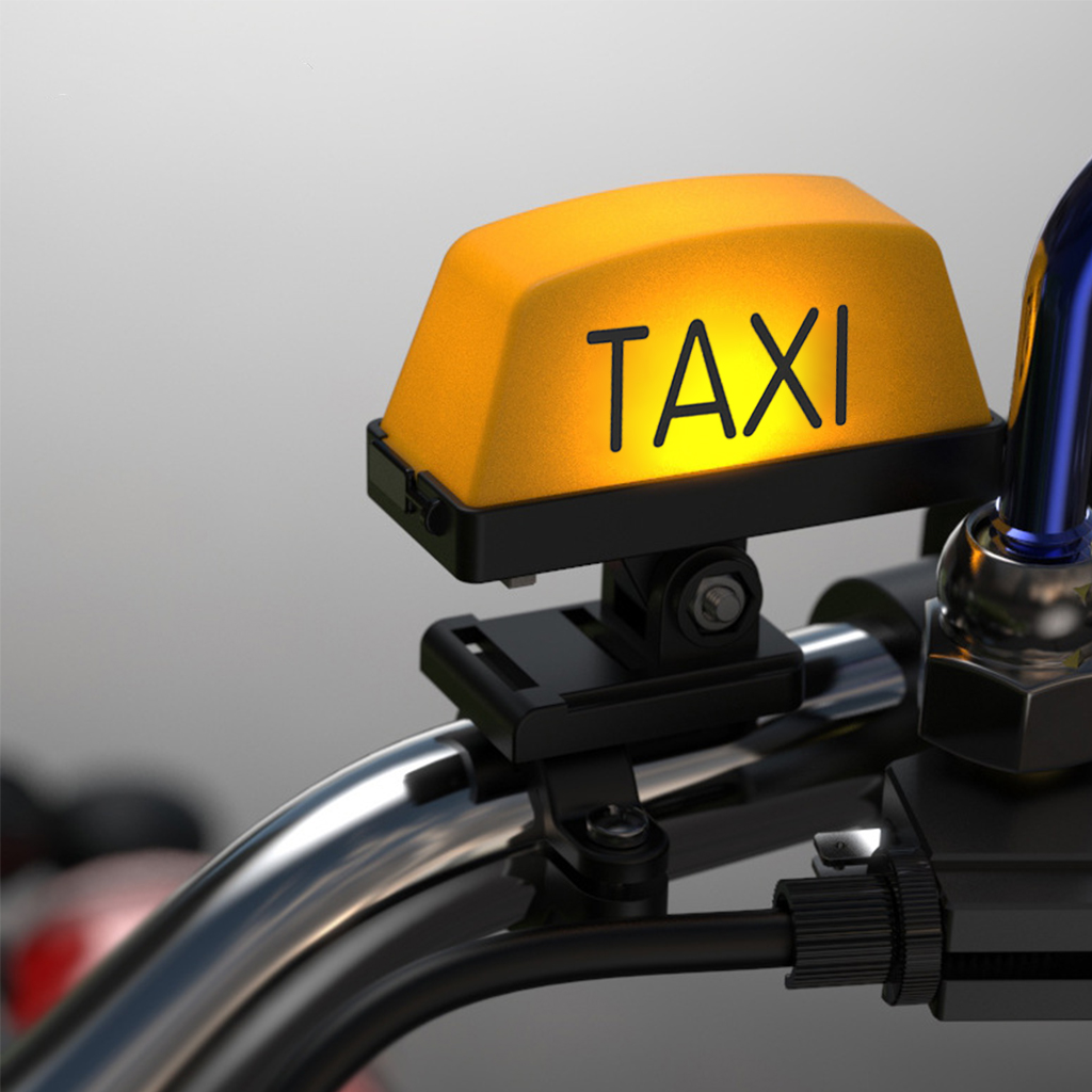 Đèn báo xe máy Gương Xe Máy Ánh Sáng USB rechargable cảnh báo taxi hộp