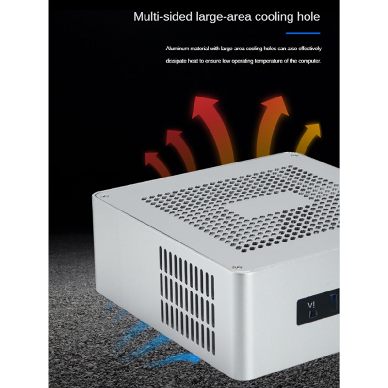 Mini ITX Computer Case HTPC Host Chassis USB3.0 ITX Enclosure Industrial Control Chassis for Office Business