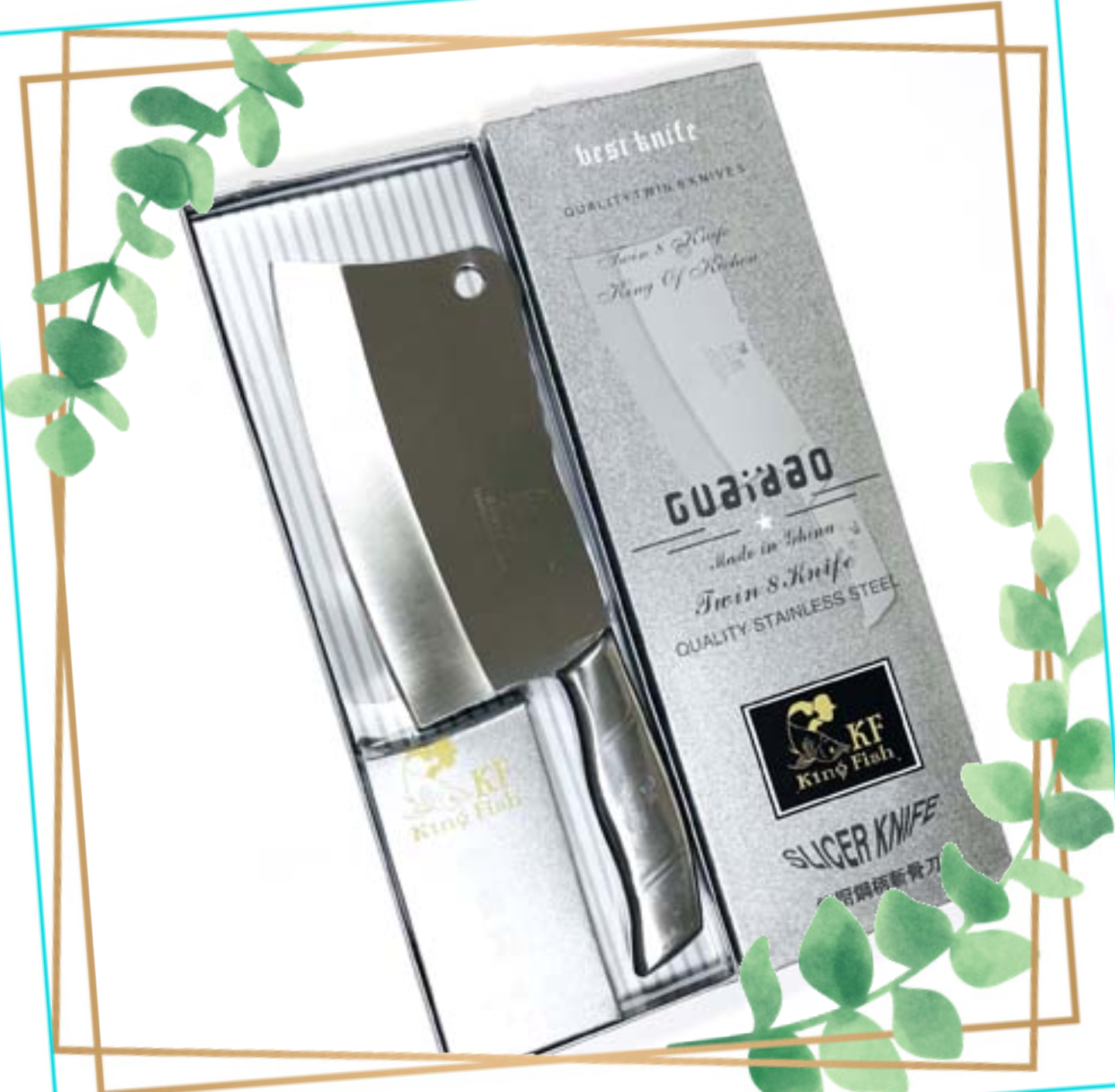 Dao chặt xương cực bén cao cấp slice knife-dao inox chat xuong-dao nhà bếp-dao chặt thịtgàvịt..