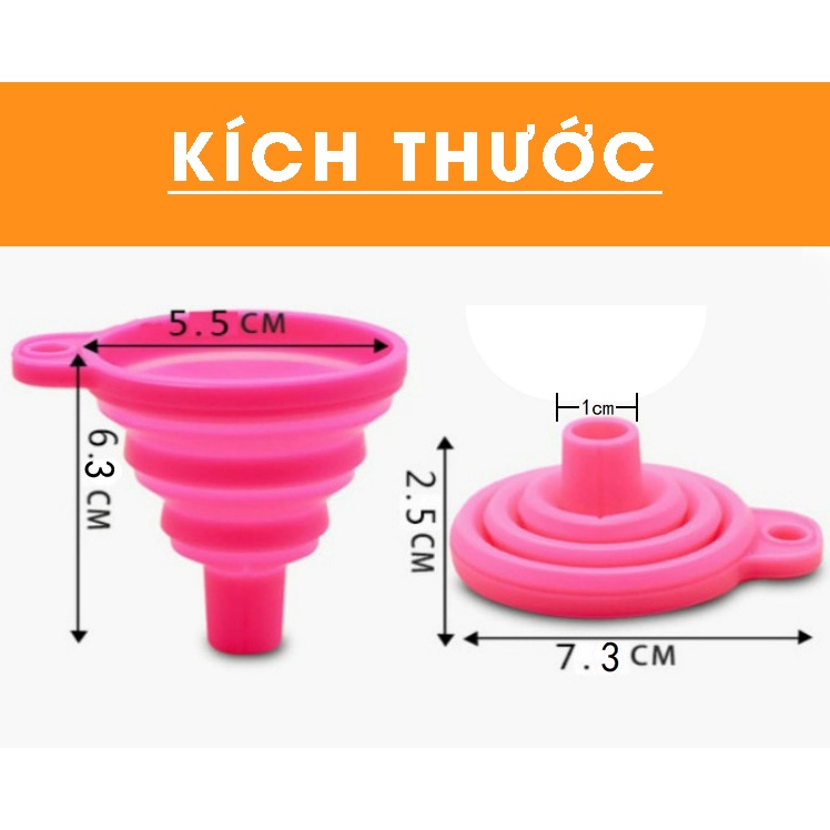 Phễu Gấp Gọn Mini Silicon Đa Năng, Chịu Nhiệt