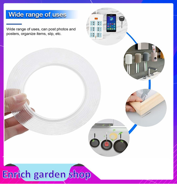 (Hỏa Tốc HCM)Cuộn Keo 2 Mặt Silicon Siêu Dính Trong Suốt