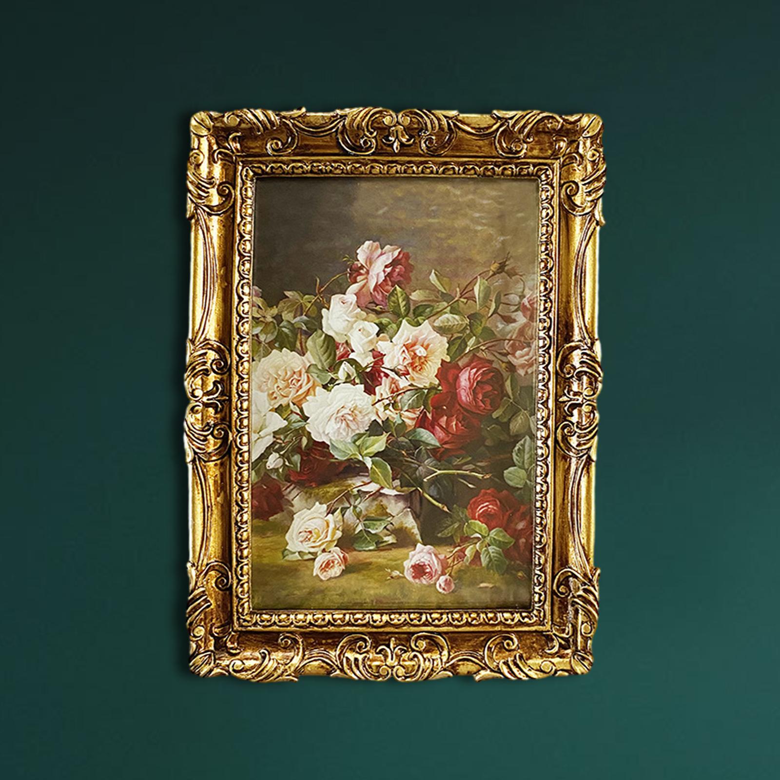 Bhuuno Photo Frame Display Frame Ornate Hallway Gift Home Decor Antique Photo Frame
