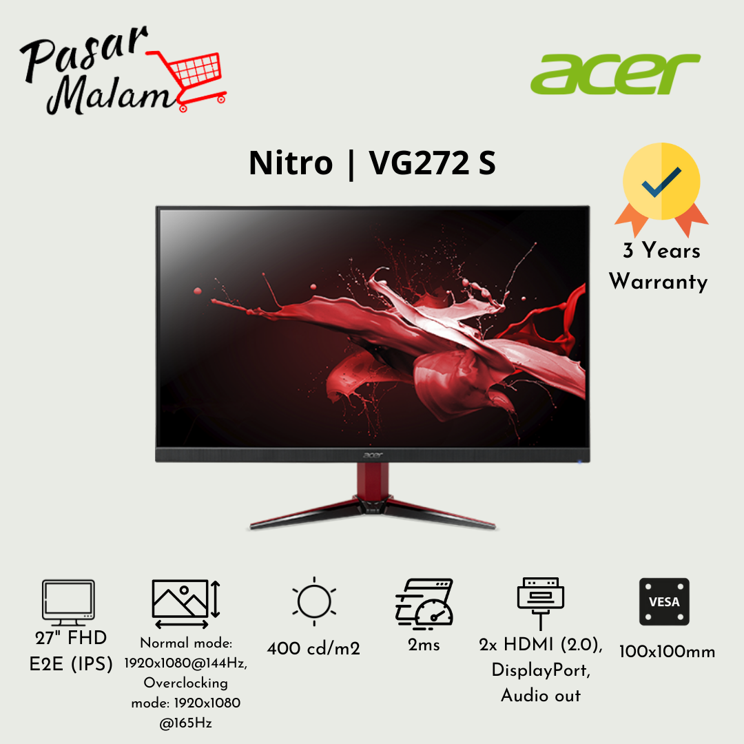 Acer Nitro VG272 S 27-Inch FHD IPS HDR 