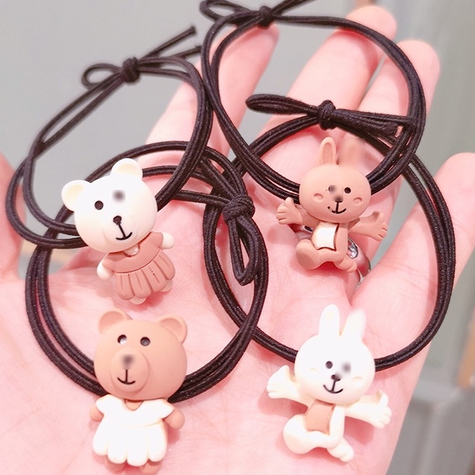 Dây cột tóc hình gấu cho cô gái
