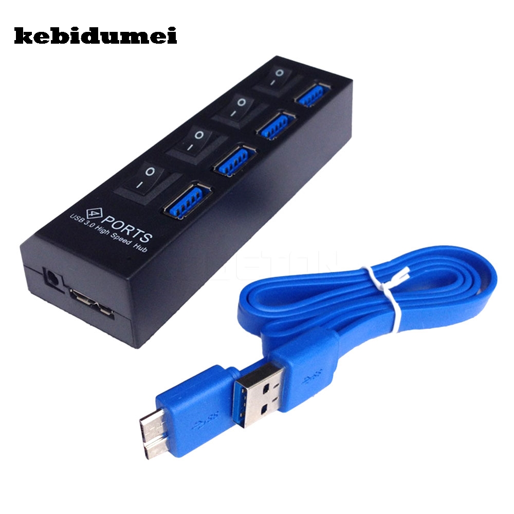 【InnovateWorld】kebidumei Fast Speed Compact 4 Ports USB 3.0 HUB With On ...