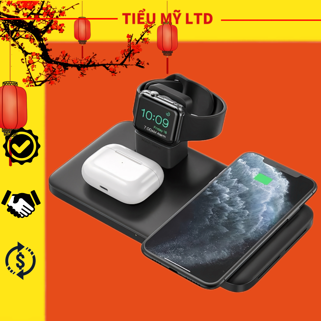 Đế Sạc không dây đa năng SENEO 3 in 1 nhiều chức năng Lazada.vn