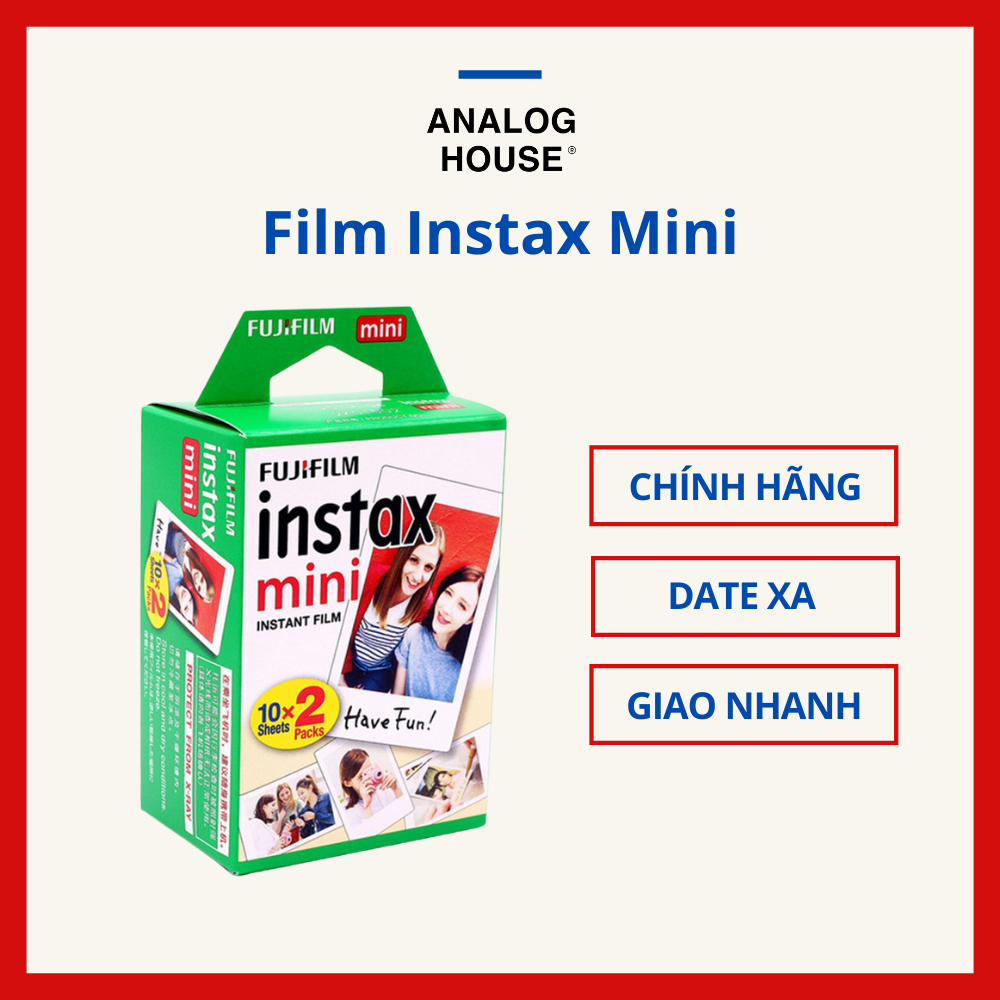 Film Instax Mini FUJIFILM – Viền Trắng – Giấy in cho máy ảnh lấy liền Instax Camera – DATE XA 2024 – Hàng chính hãng bởi Analog House