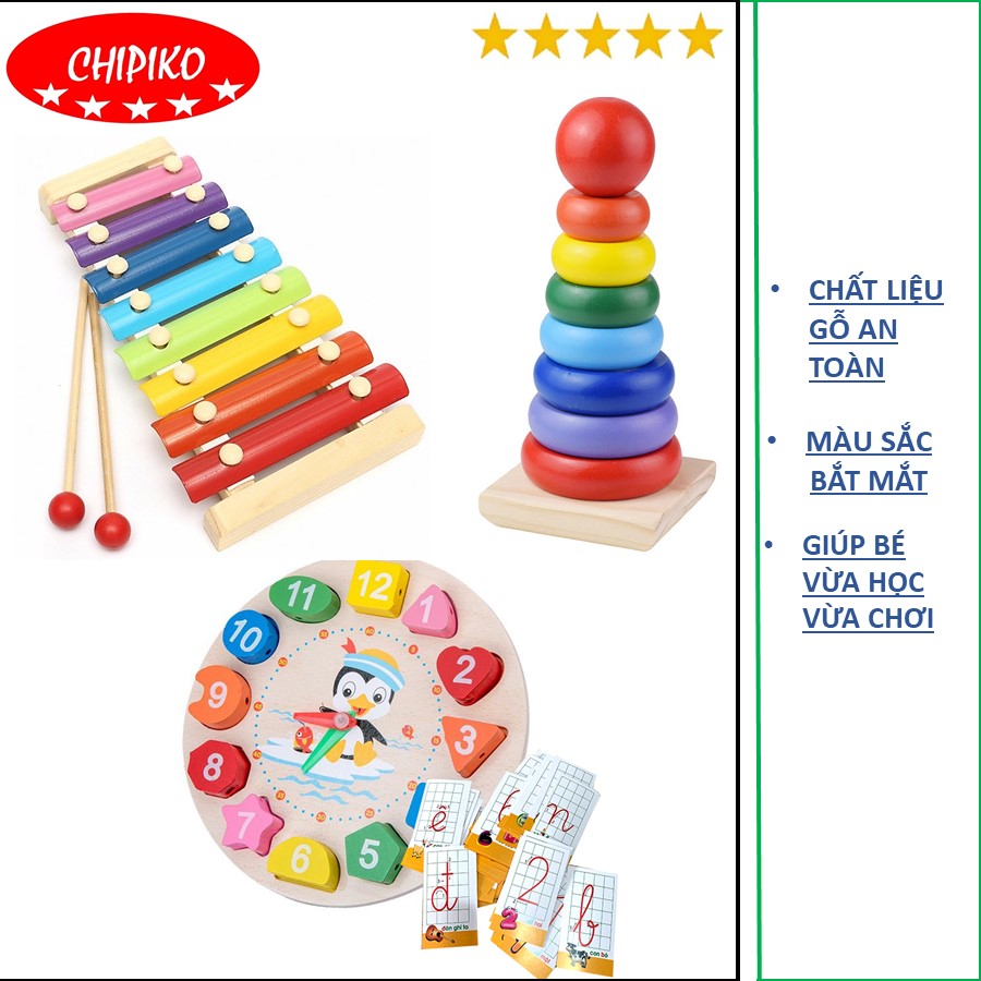 Combo 4 toy intellectual development for baby-toys help baby learn numbers and receiver what is the color