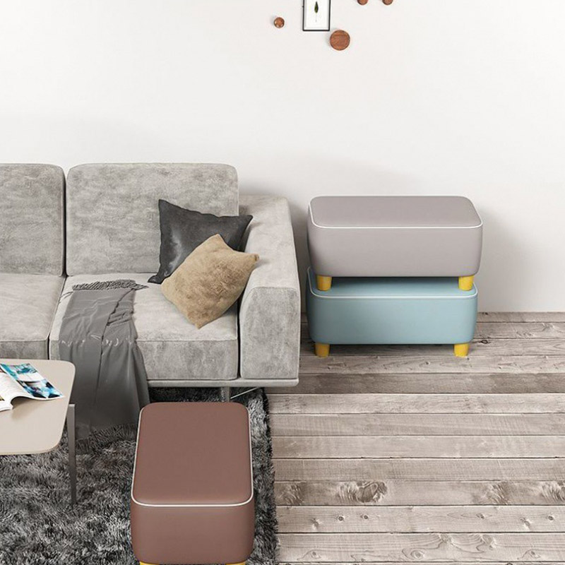 Technology cloth small stool home living room technical cloth low stool coffee table stool simple small bench net red solid wood changing stool bench simple bench