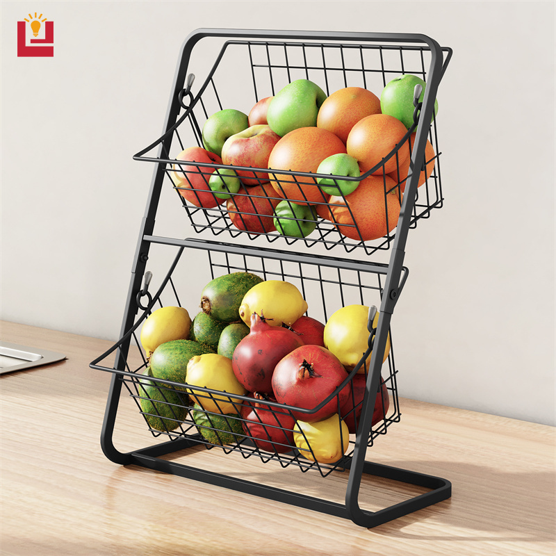 YONUO Desktop storage rack living room countertop storage artifact multi-layer snack storage rack kitchen fruit and vegetable basket