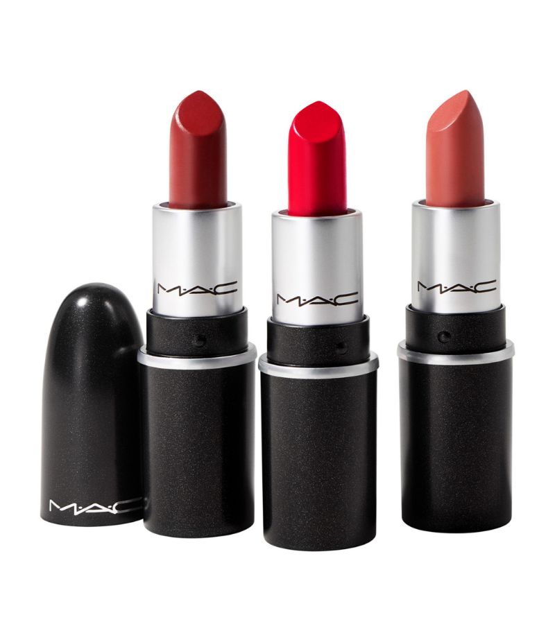 Set 3 Son MAC Fireworked Like A Charm Mini Lipstick Kit in Red