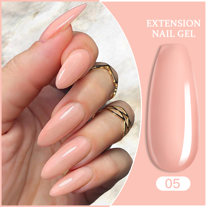 Nail Extension Gel Pink White Clear Nail UV Gel Semi Permanent Nail Finger Quick Builder Extension Form Tips Nail Art Tool 8ml/15ml