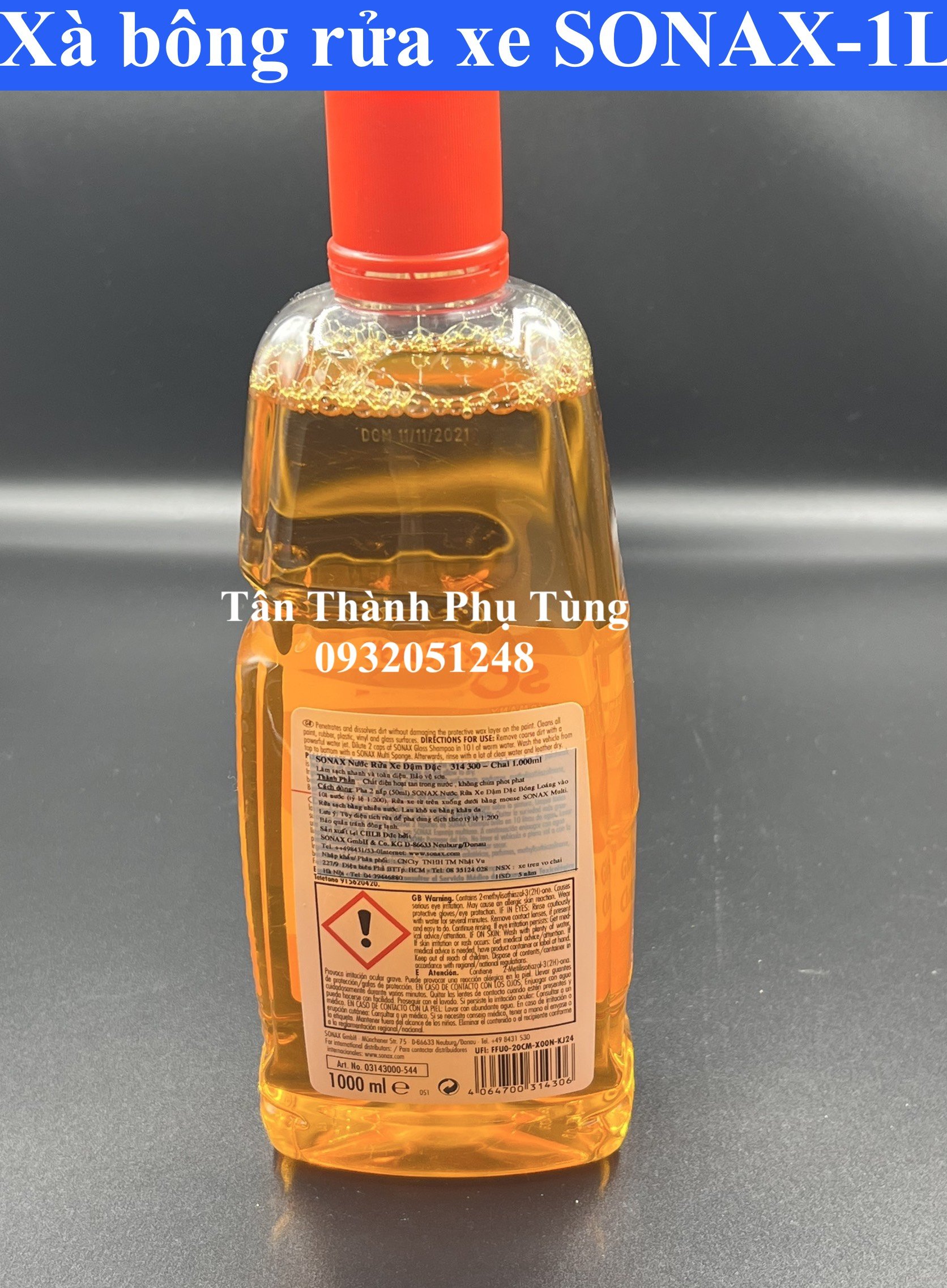 Xà bông rửa xe SONAX 1 Lít, xuất xứ Đức