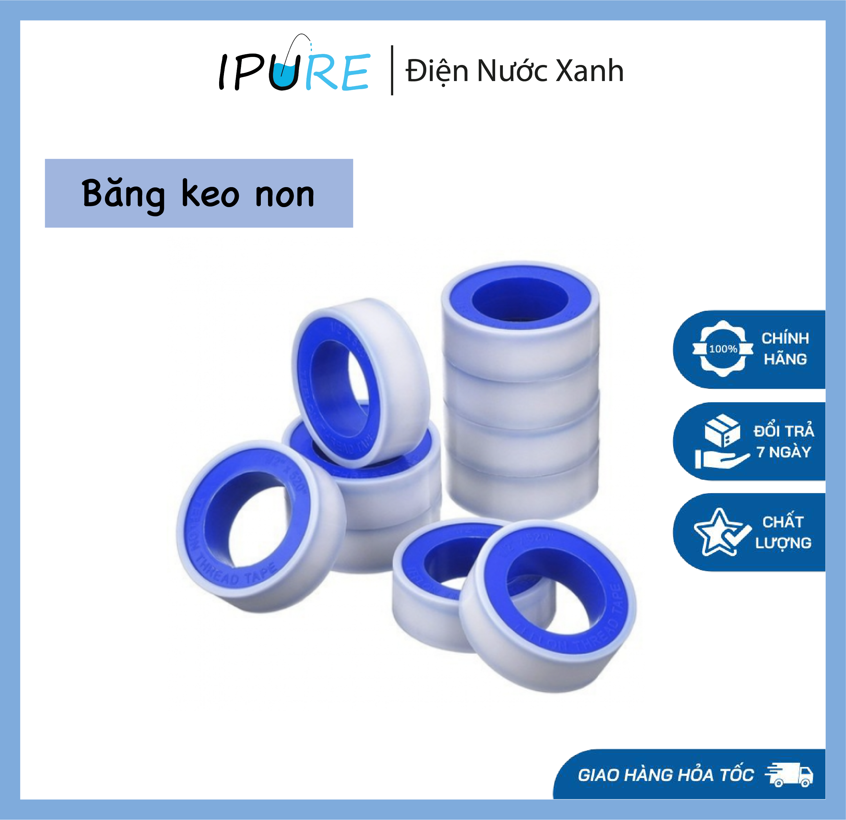 Cuộn băng keo lụa vặn ren vòi nước, ren ống cao cấp - DNX IPURE