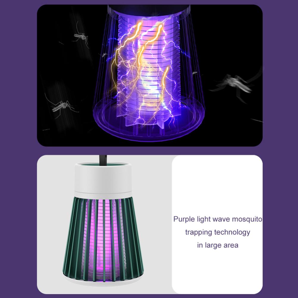 Electric Mosquito Killer Lamp Portable LED Light Fly Bug Insect Trap Zapper