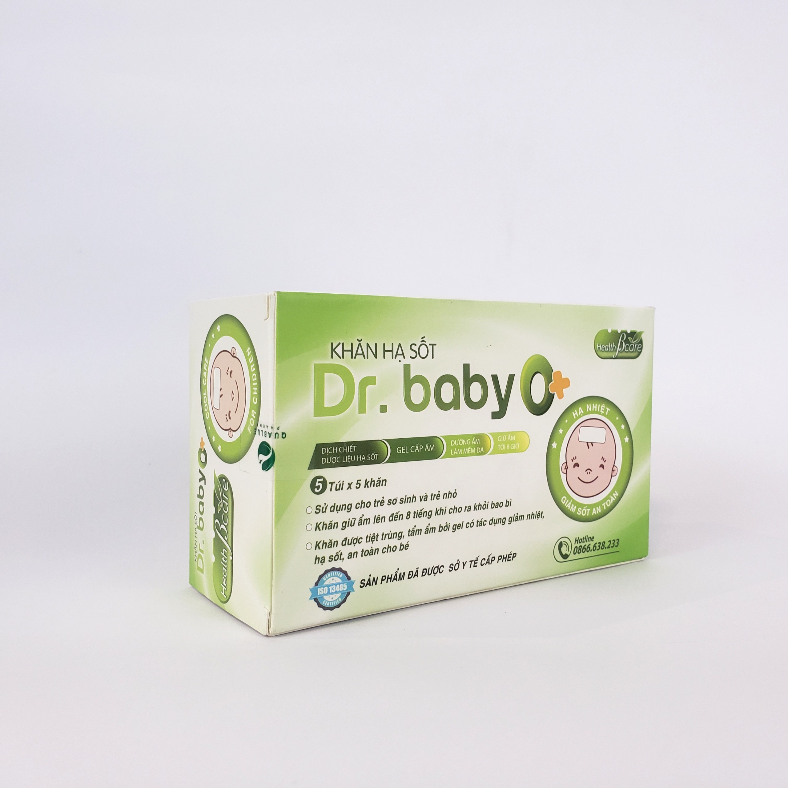 Khăn Lau Hạ Sốt Dr Baby (hộp 25 miếng)