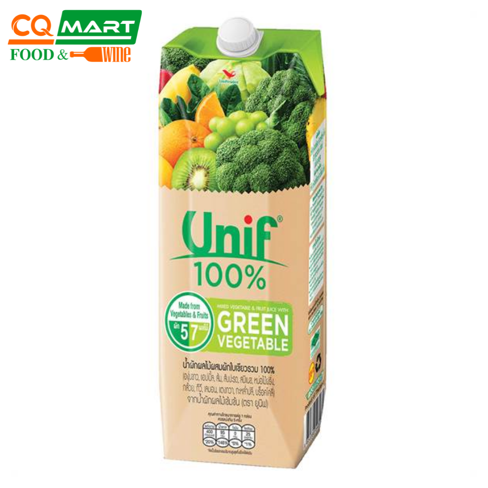 Nước Ép 100% Rau Xanh Và Trái Cây Unif Hộp 1 Lít