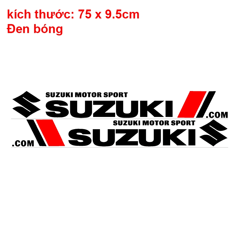 Bộ Tem SUZUKI Phản Quang Dán Thân xe hơi ( giá bán 2 tem )