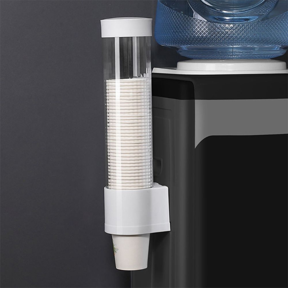 MO MO Cone or Flat Bottom Cups For Water Dispenser Dustproof Wall Mounted Plastic Cup Remover Cup Dispenser Cup Holder Storage Rack