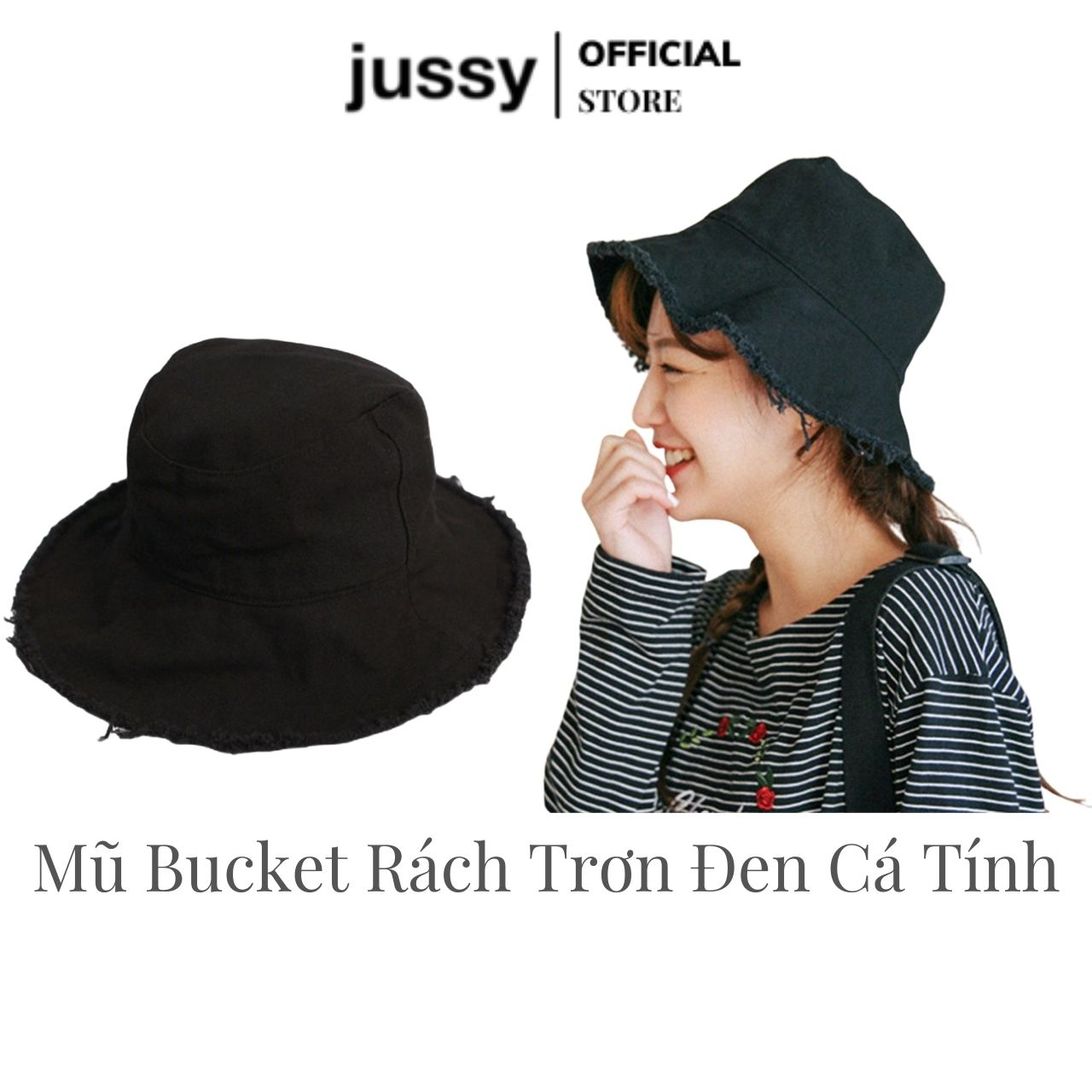 Nón Bucket Tai Bèo Trơn Jussy Official Mũ Tai Bèo Nhiều Màu Sắc Thời Trang