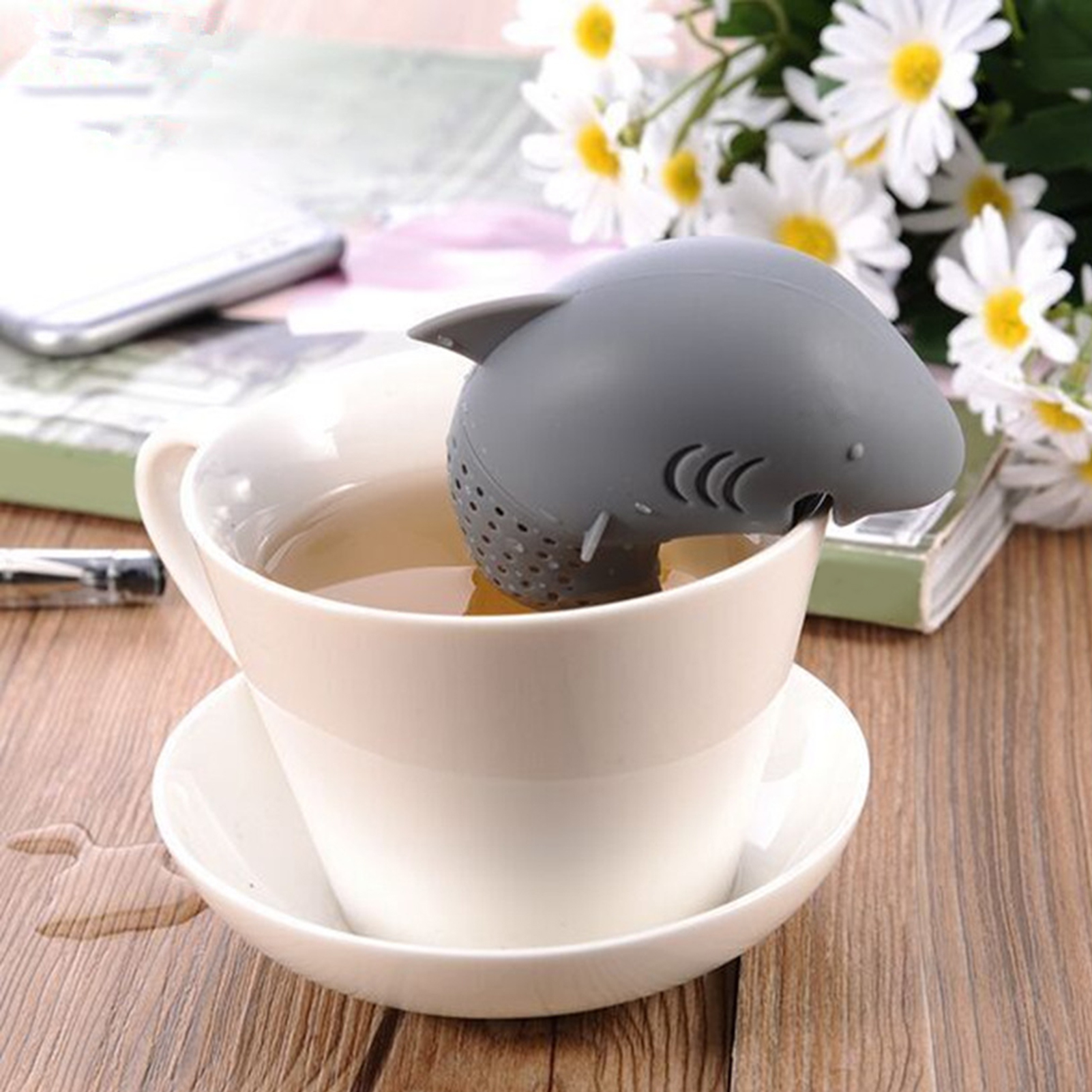 Loose Leaf Tea Infuser Hanging Tea Infuser Silicone Tea Infuser Creative Shape Fine Mesh Filter for Home Kitchen Food Grade Tea Strainer