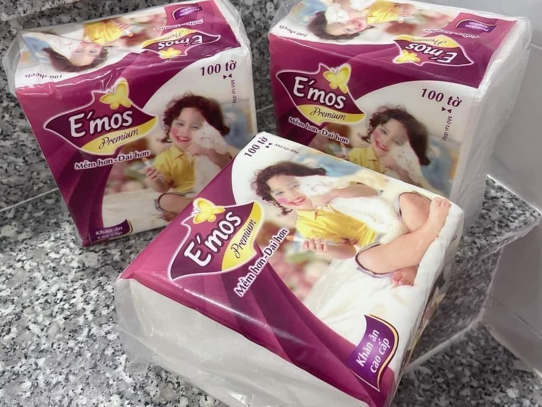 Khăn giấy đa năng Emos 2 lớp (1 gói/100 tờ)