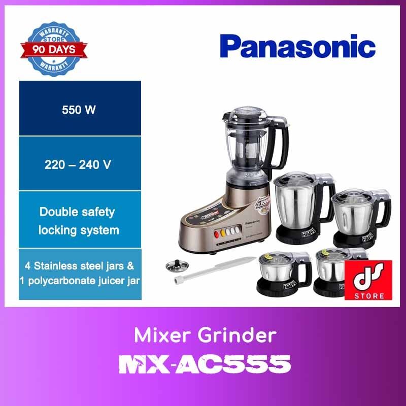 Panasonic MX-AC555 550W Mixer Grinder 5 Jars WITH 3 MONTHS