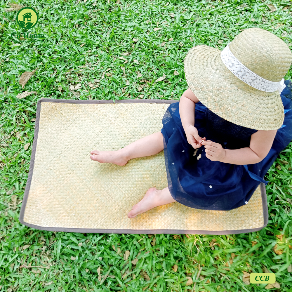 Chiếu cói/chiếu cỏ bàng/manh em bé đồ dùng cho bé - Cỏ Home