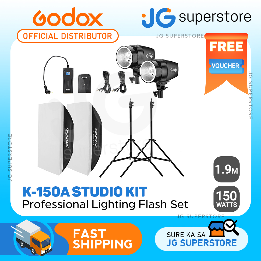 Godox – Flash stroboscopique pour Studio de photographie K-150A, 150Ws, Kit  de Flash avec boîte à