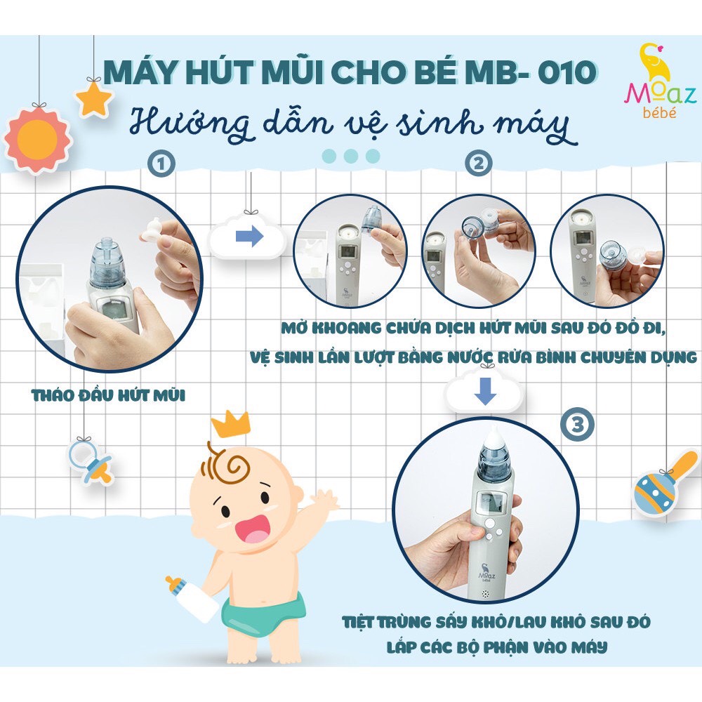 Máy Hút Mũi Cho Bé MOAZ BEBE MB-010 (Bảo Hành 12 Tháng)