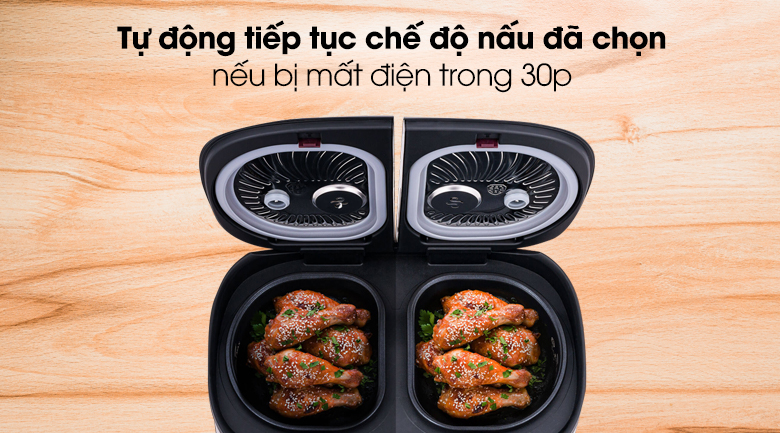 Nồi cơm 2 ngăn đa năng Sharp 1.8 lít KN-TC50VN-WH (Mẫu trưng bày mới 99% không thùng)