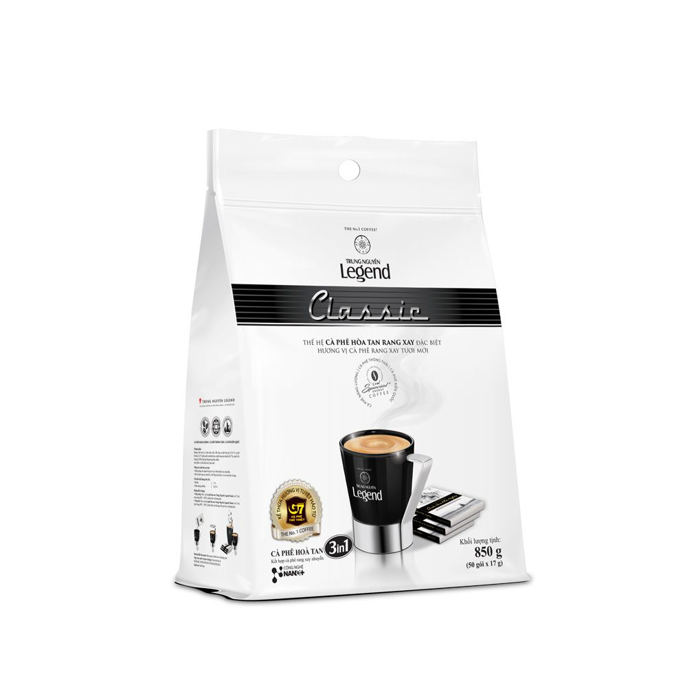 Classic b50 cà phê trung nguyên hòa tan legend classic bịch 17g*50 gói