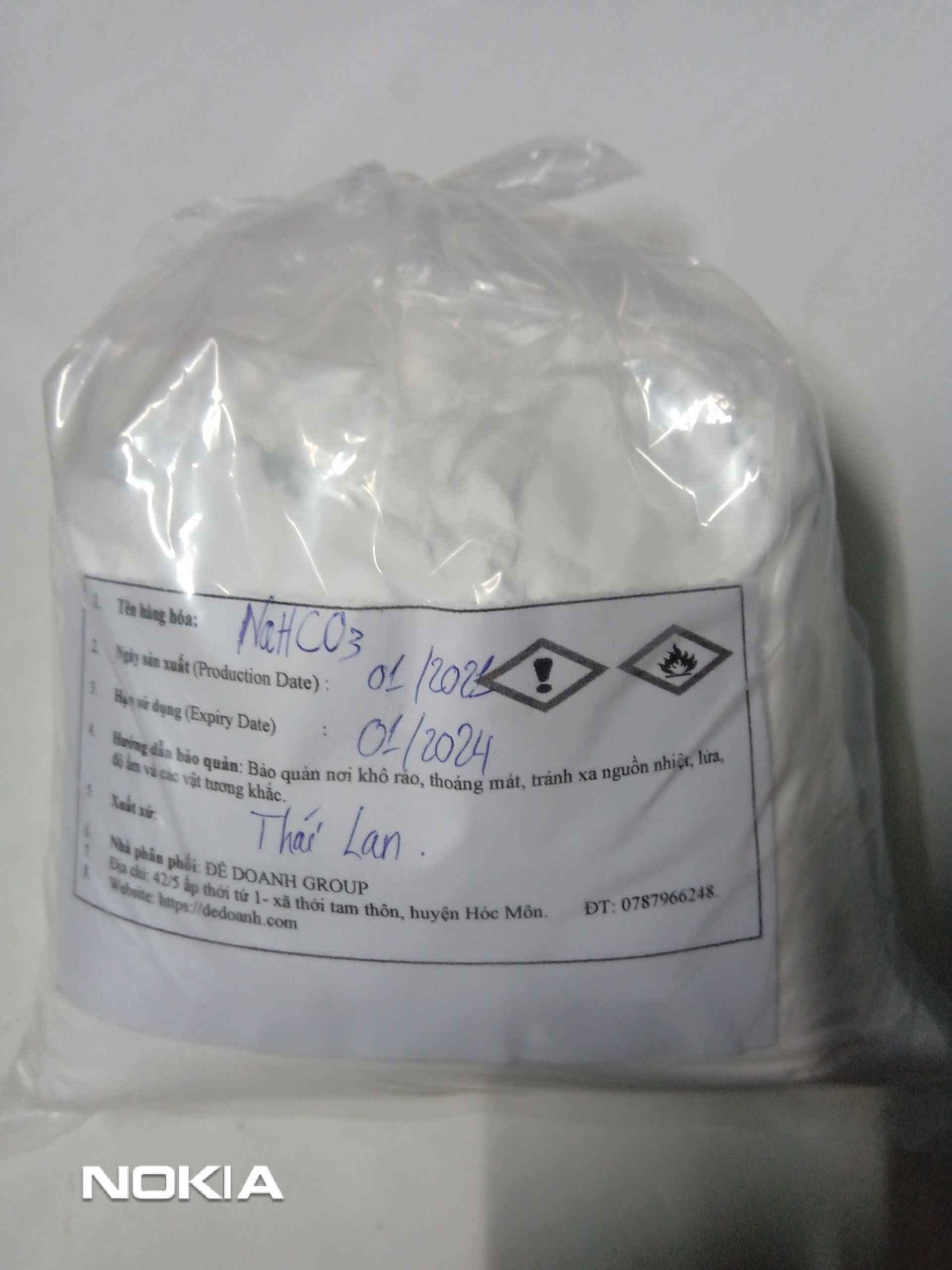 (Bao 25kg - 17 k/kg) 1kg Italian baking soda pack