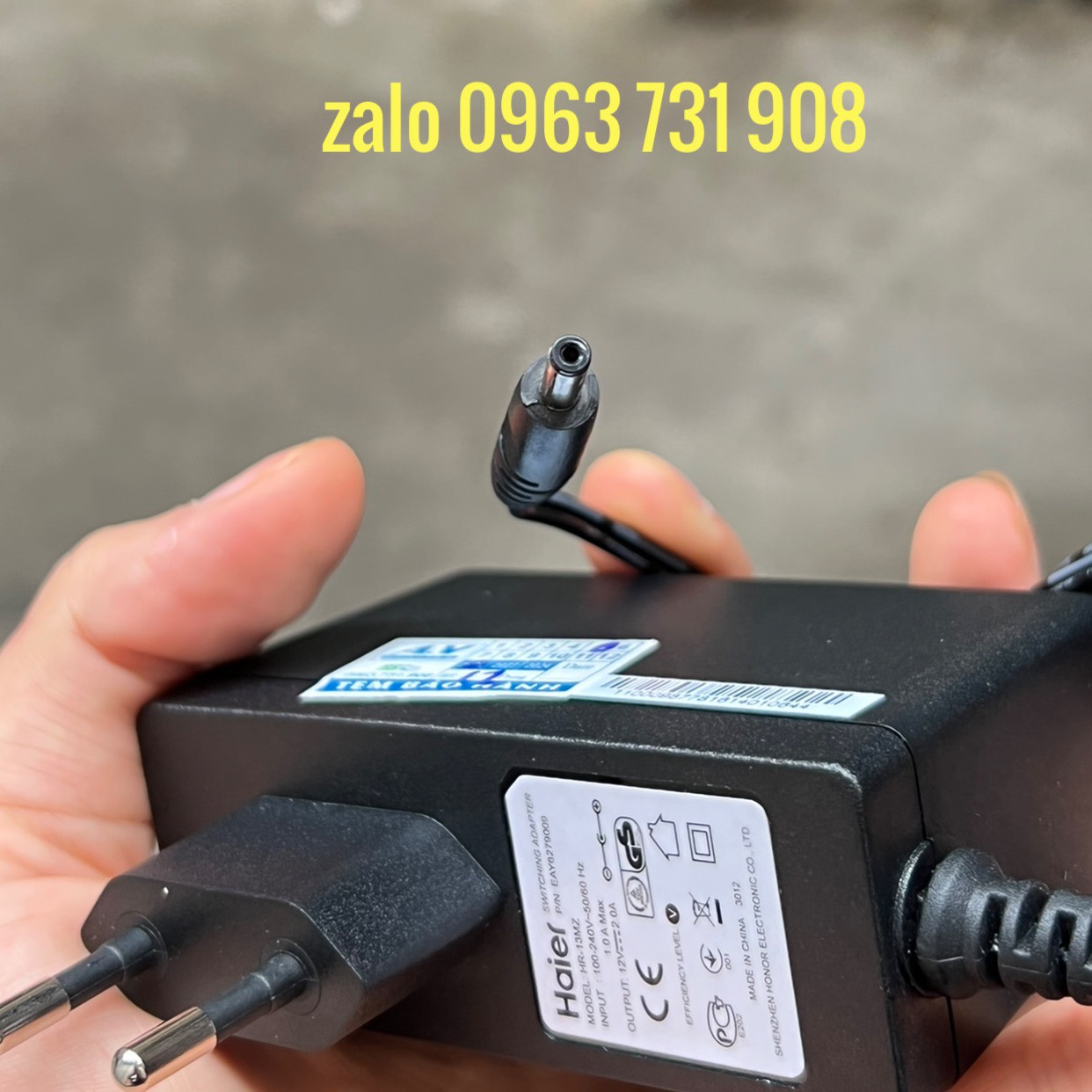 Sạc laptop haier 12v 2a
