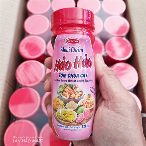 MUỐI CHẤM HẢO HẢO TÔM CHUA CAY HŨ 120G (HŨ)